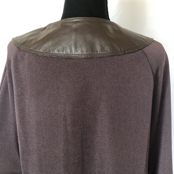NYGARD COLLECTION dark brown leather flares 60’s style jacket. Size L (14 -16). - Picture 9 of 11